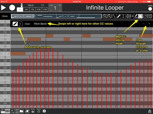 Editing MIDI CC and pitch bend