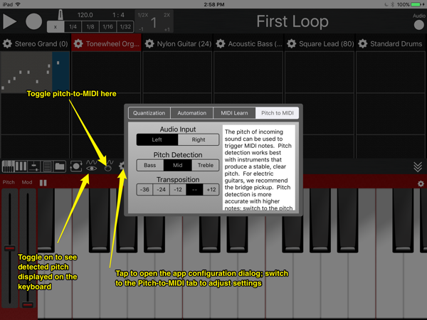 Pitch to MIDI conversion